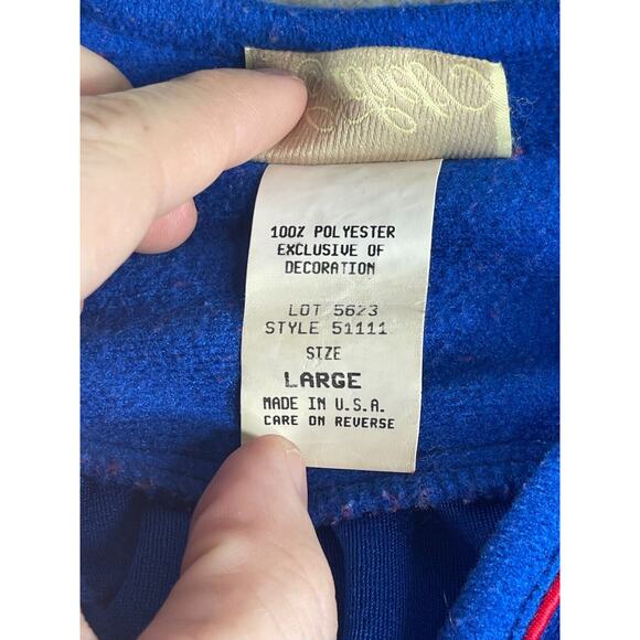 Cachet Robe Womens Large Blue Made In USA Vintage Embroidered Snap Sleepwear - Picture 10 of 11